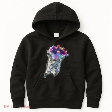 Astronaut Universe Planet Explosion Kids Hoodie