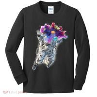 Astronaut Universe Planet Explosion Kids Long Sleeve Shirt thumb 0