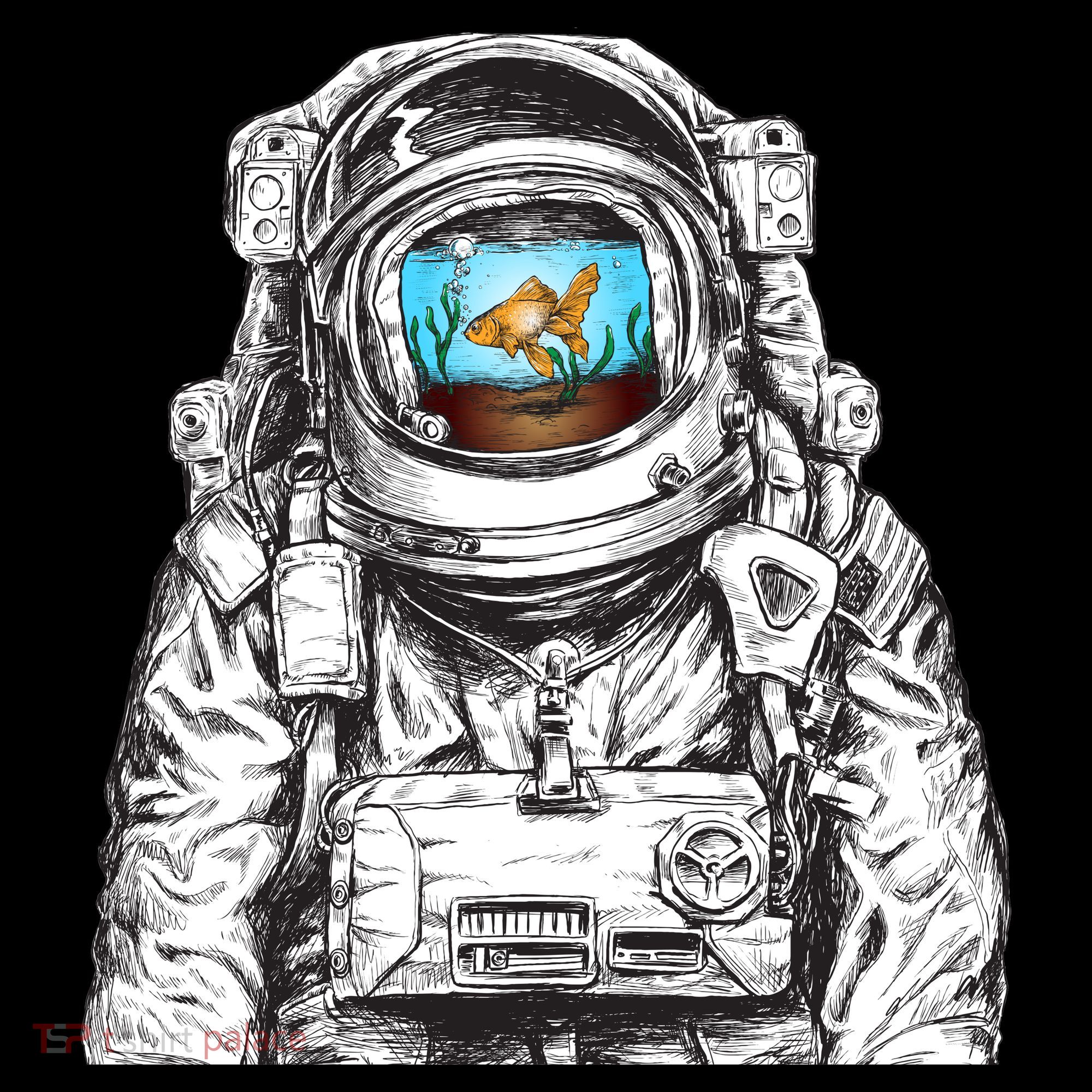 Astronaut With Goldfish Hoodie