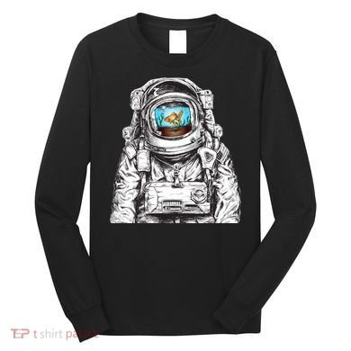 Astronaut With Goldfish Long Sleeve Shirt