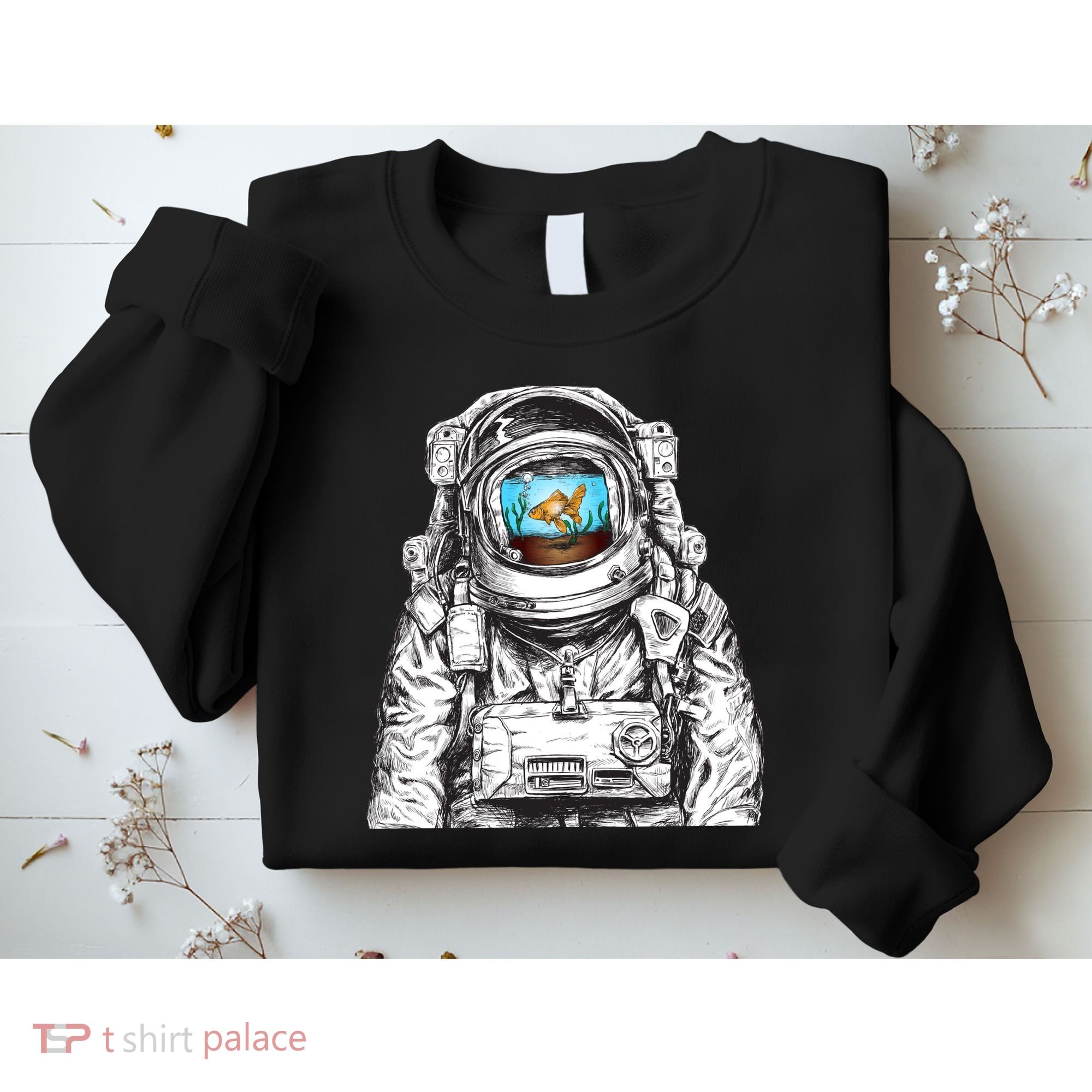 Astronaut With Goldfish Sweatshirt