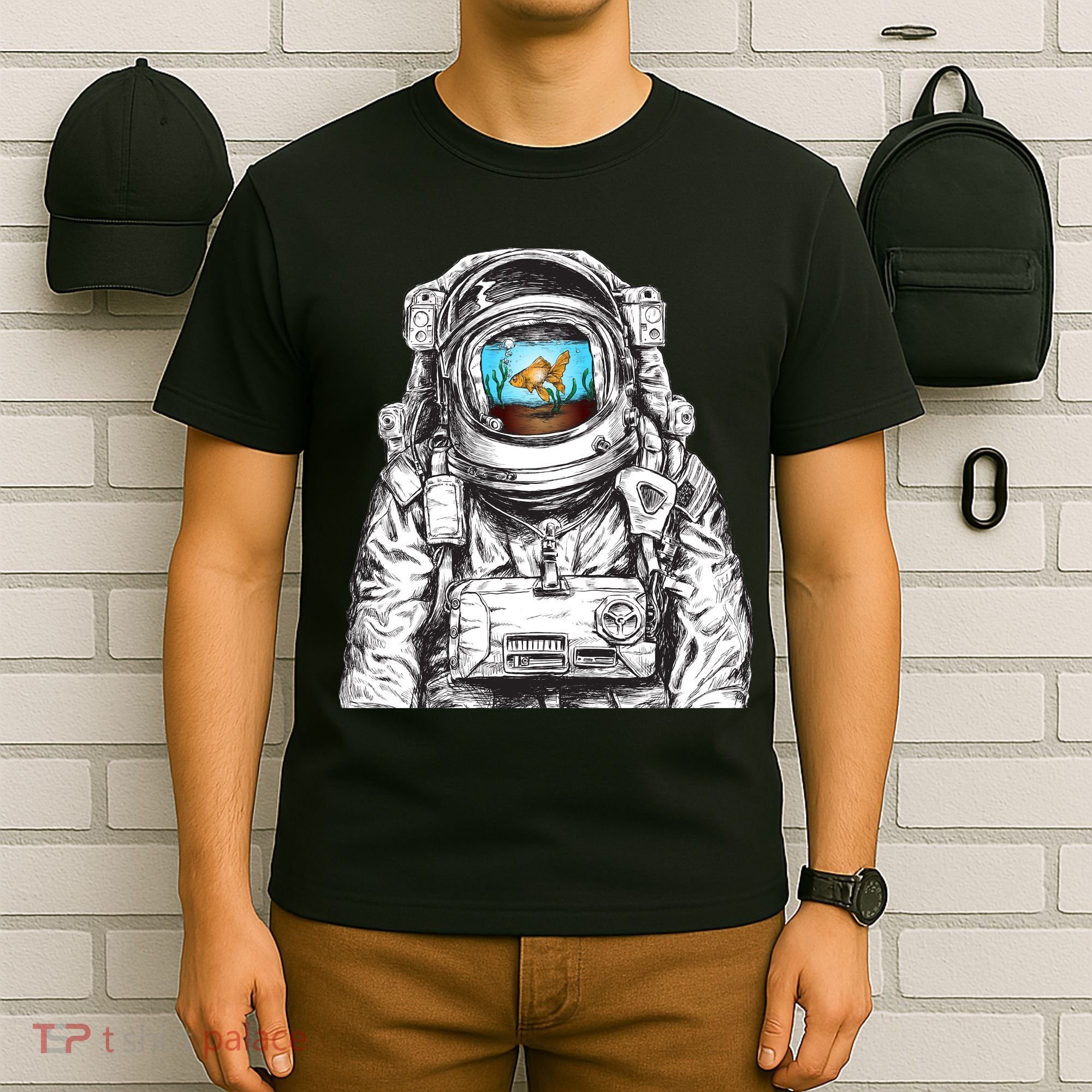 Astronaut With Goldfish T-Shirt
