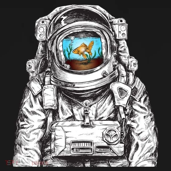 Astronaut With Goldfish Bucket Hat