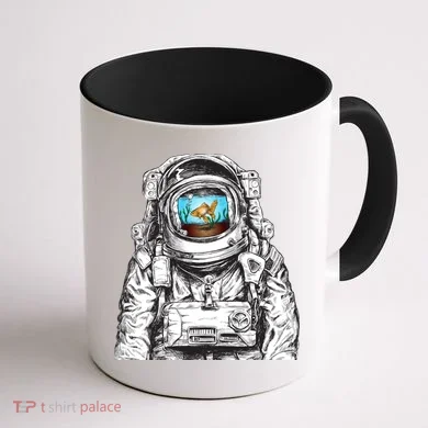Astronaut With Goldfish Coffee Mug back