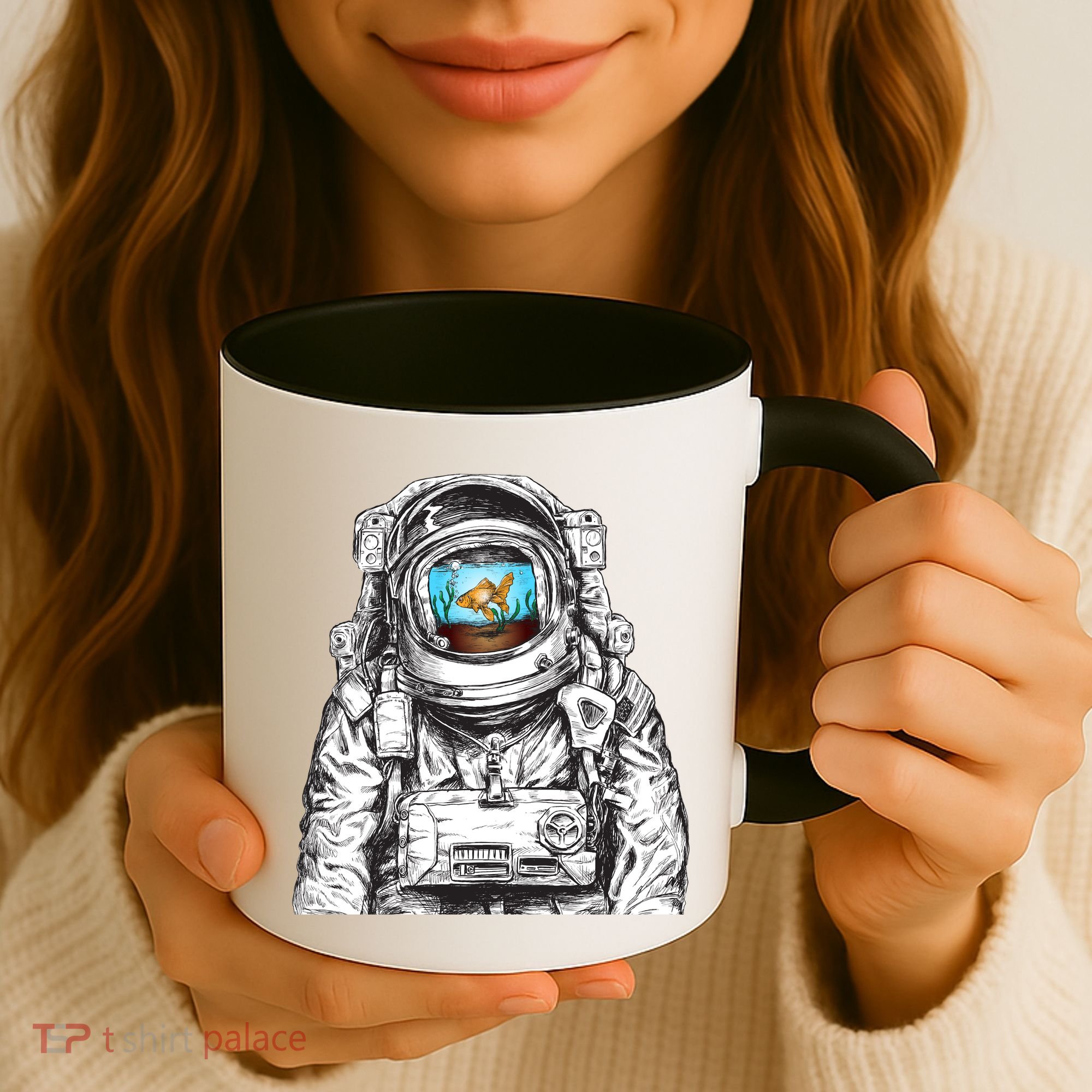Astronaut With Goldfish Coffee Mug