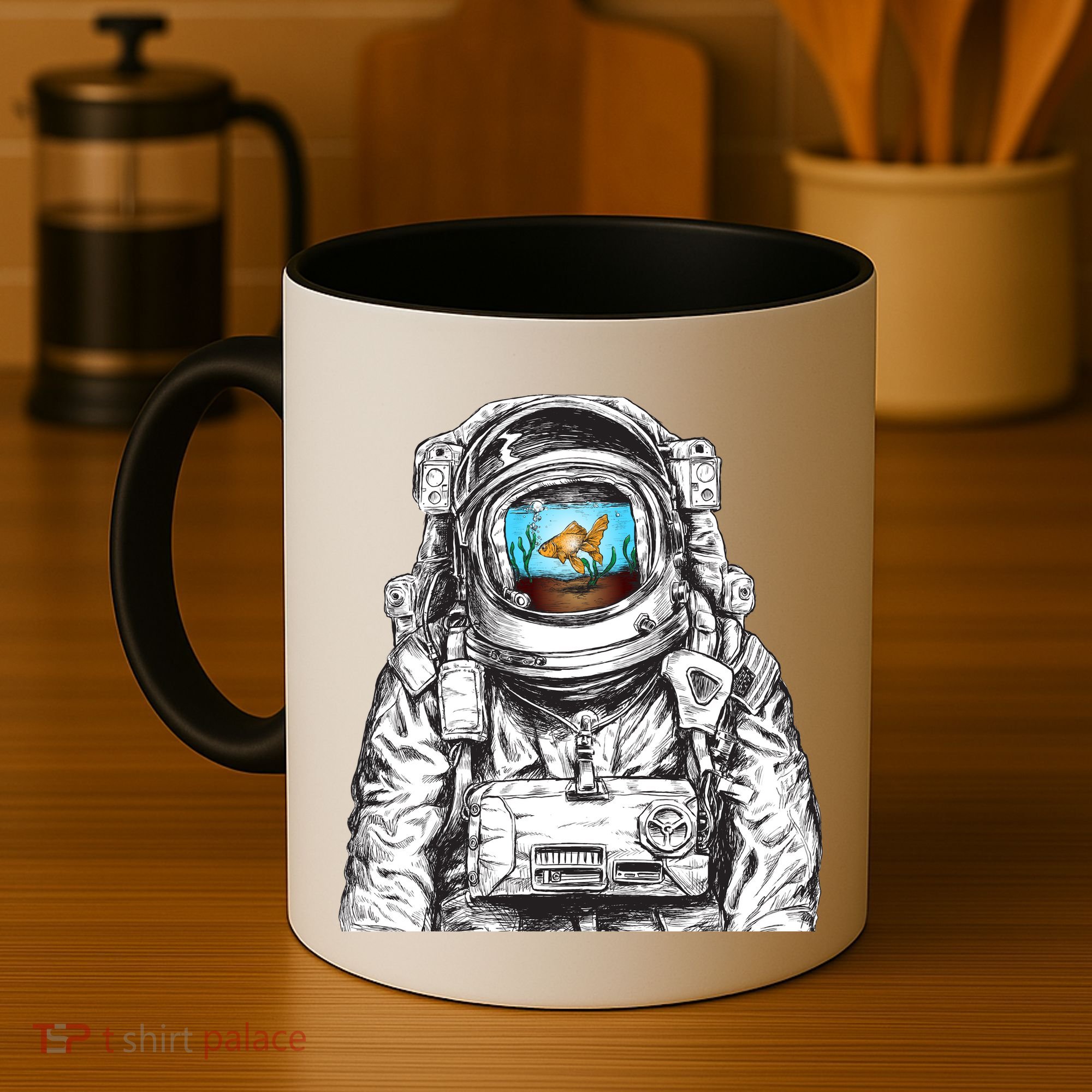 Astronaut With Goldfish Coffee Mug