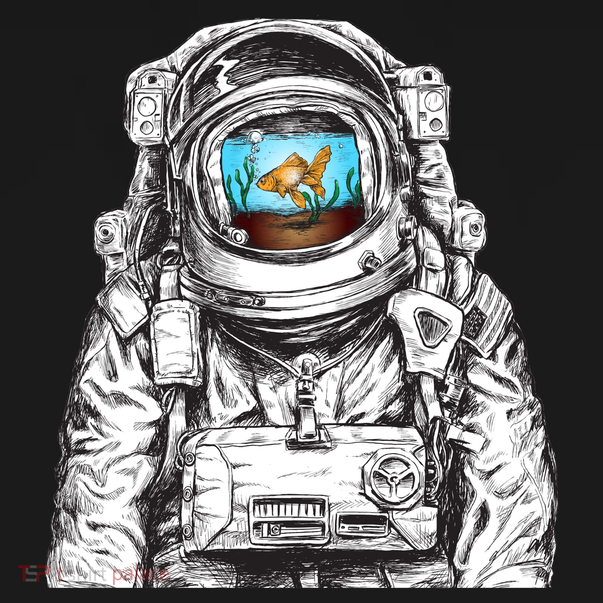 Astronaut With Goldfish Ornament