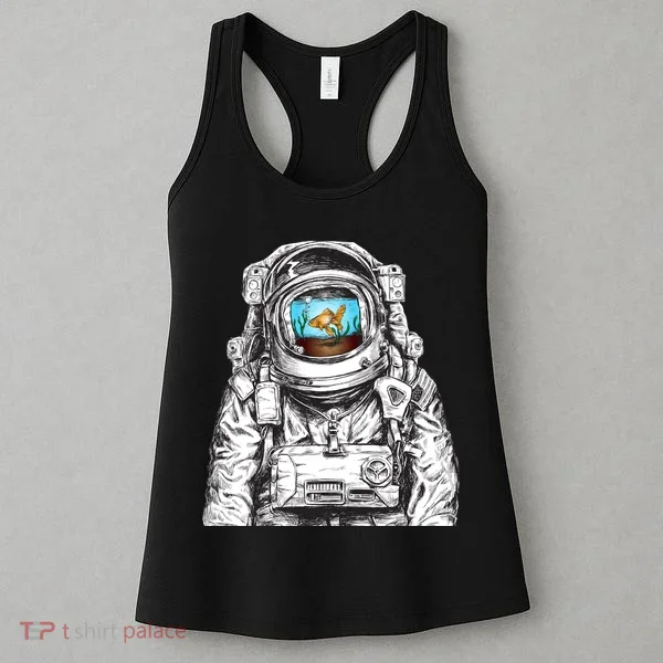 Astronaut With Goldfish Women's Tank Top