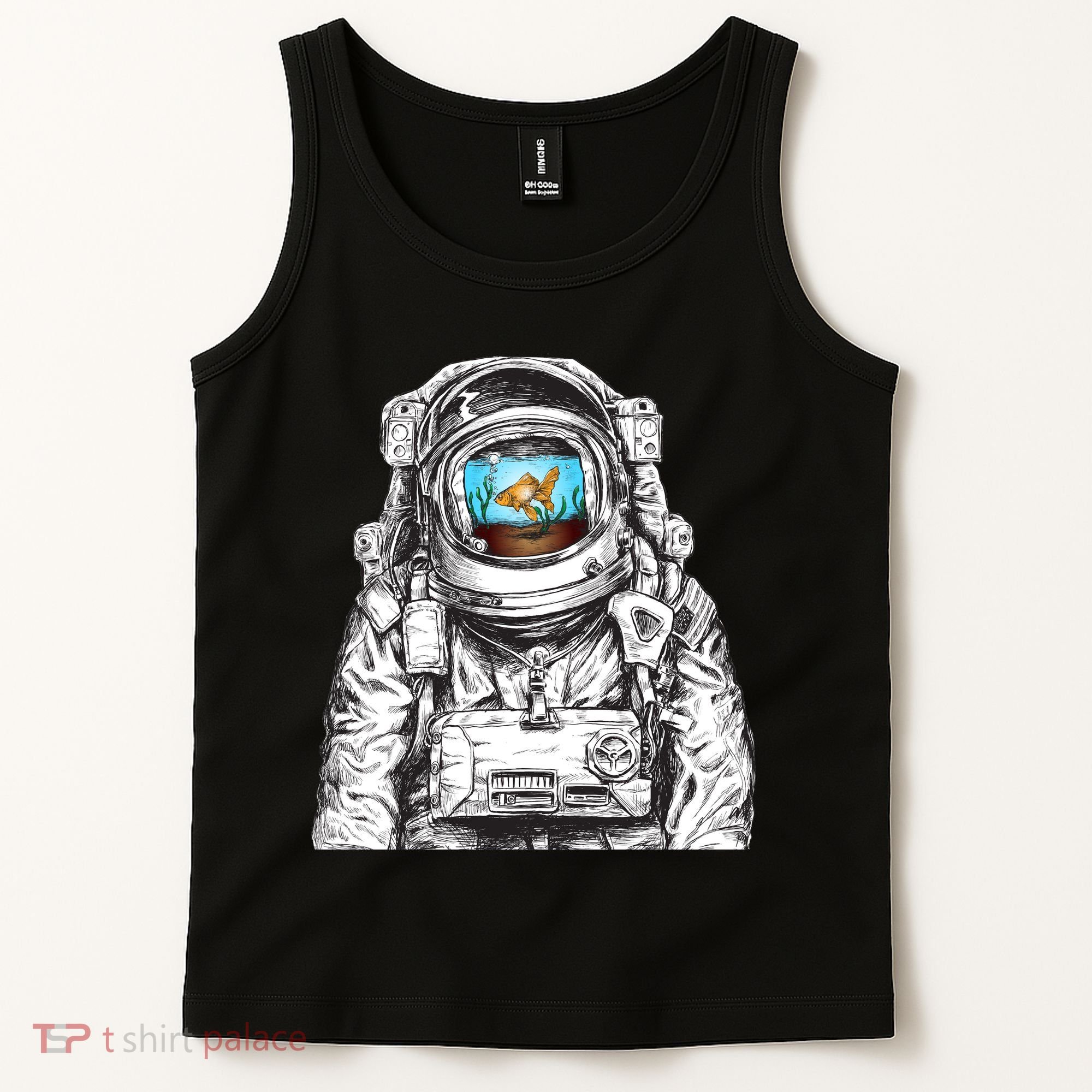 Astronaut With Goldfish Tank Top