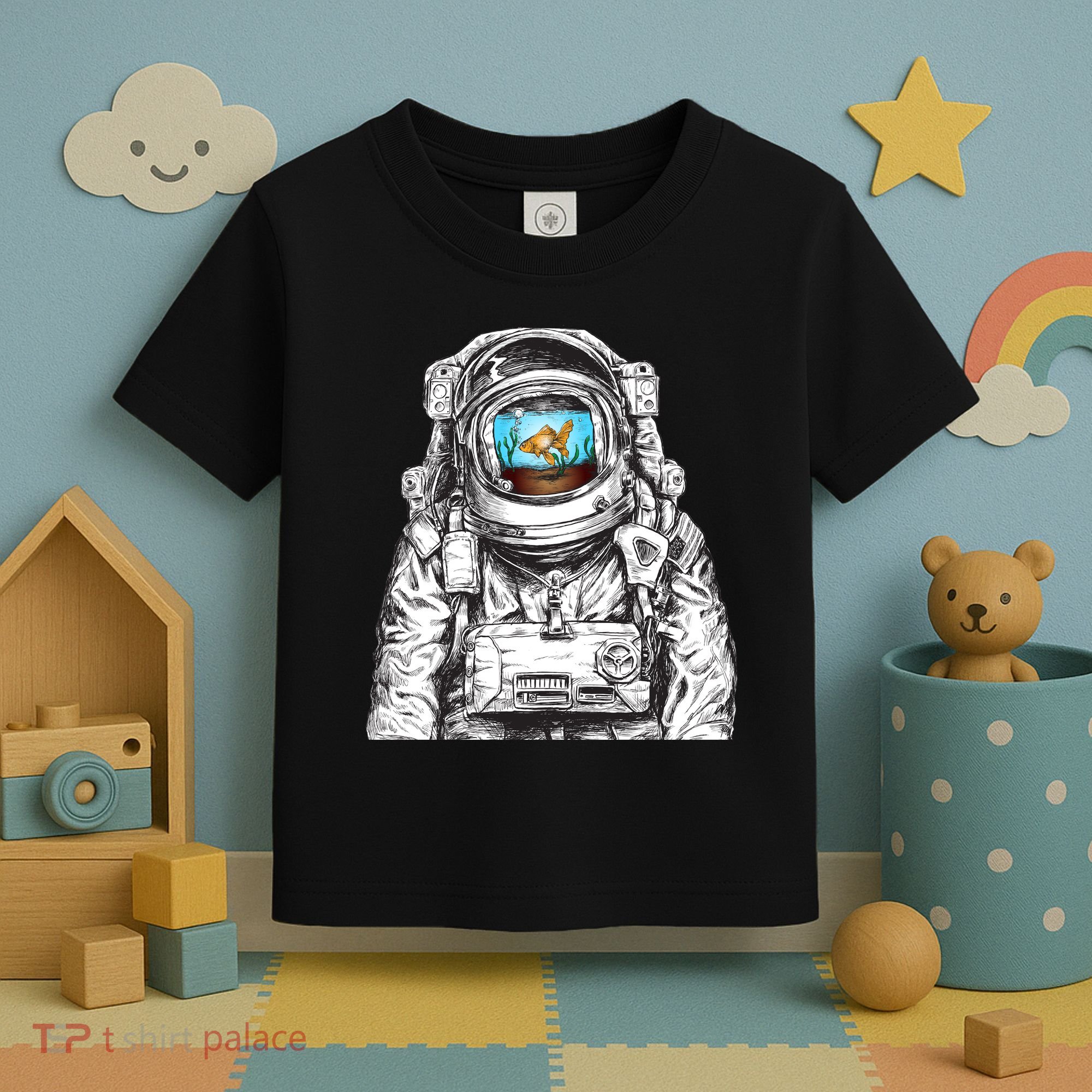 Astronaut With Goldfish Toddler T-Shirt