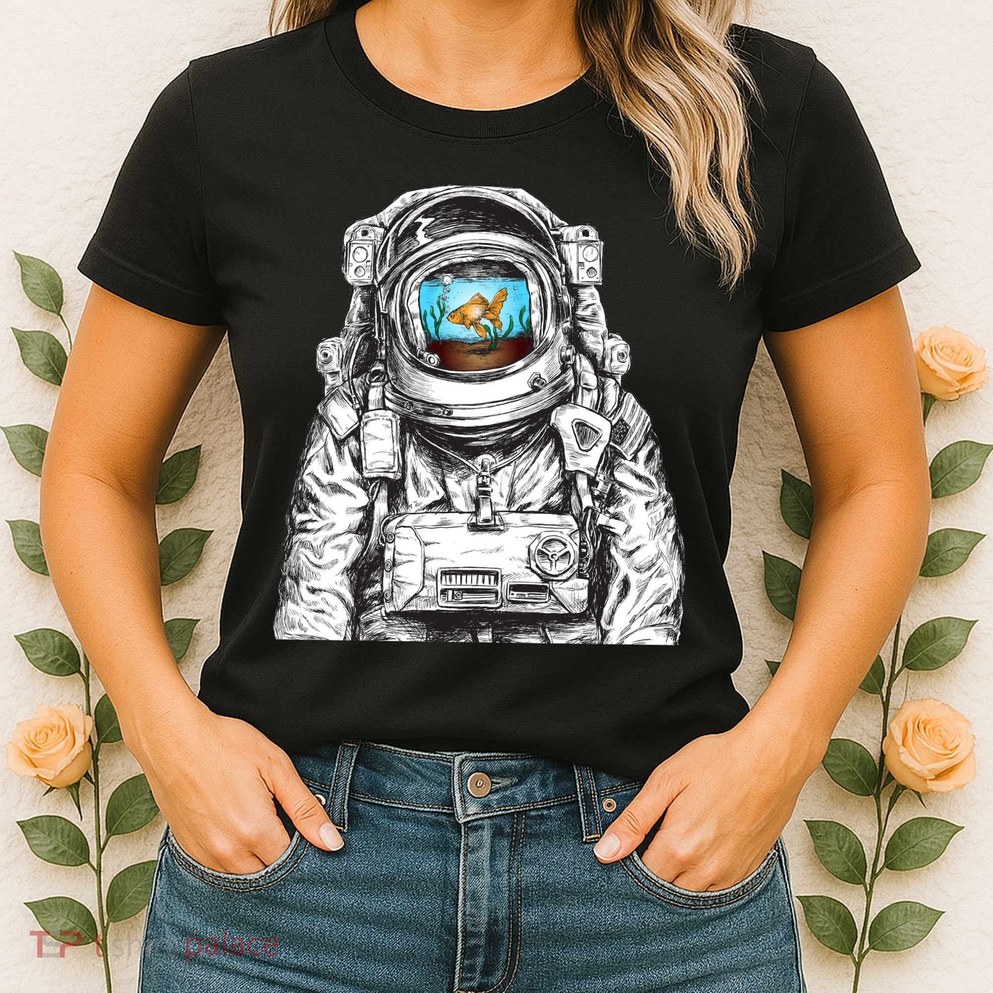 Astronaut With Goldfish Women's T-Shirt
