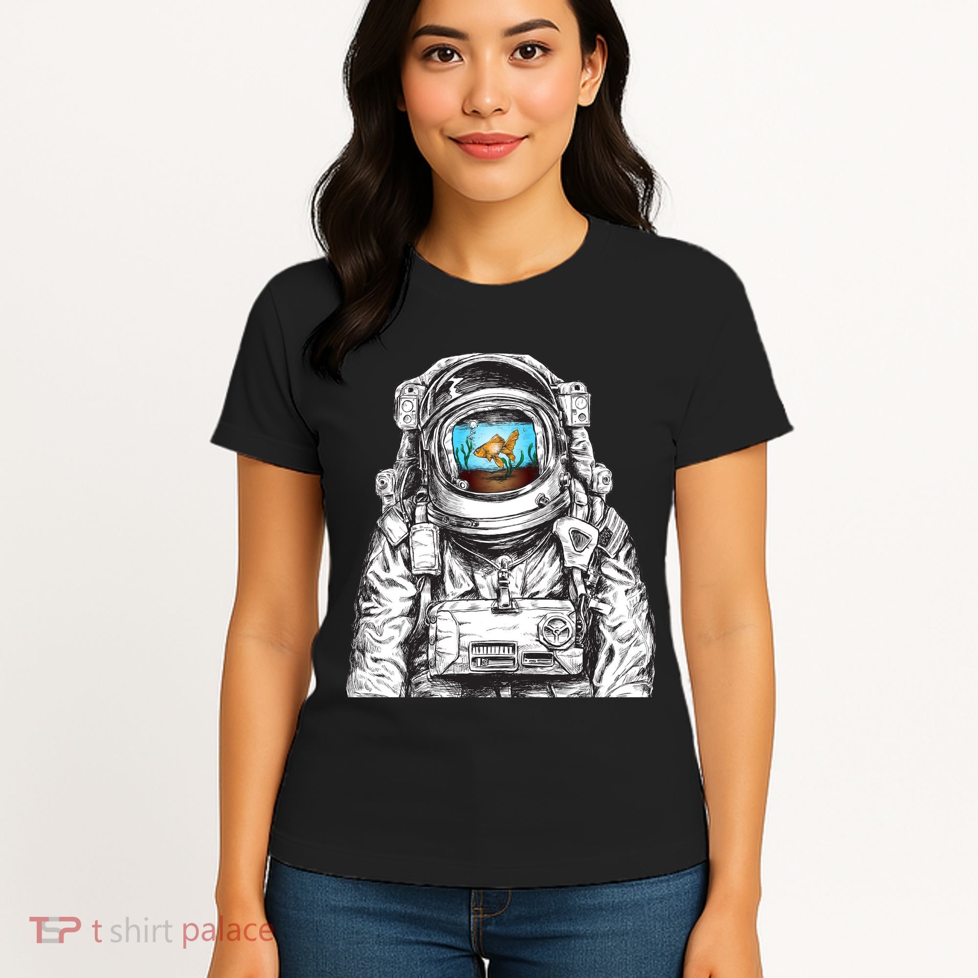Astronaut With Goldfish Women's T-Shirt