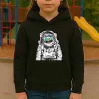 Astronaut With Goldfish Kids Hoodie thumb 3