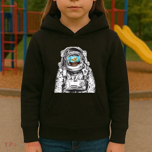 Astronaut With Goldfish Kids Hoodie