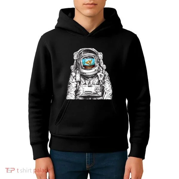 Astronaut With Goldfish Kids Hoodie