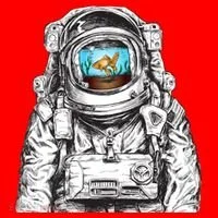 Astronaut With Goldfish Santa Hat thumb 1