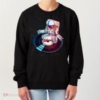 Astronaut Yoga Music Record Women's Sweatshirt thumb 0