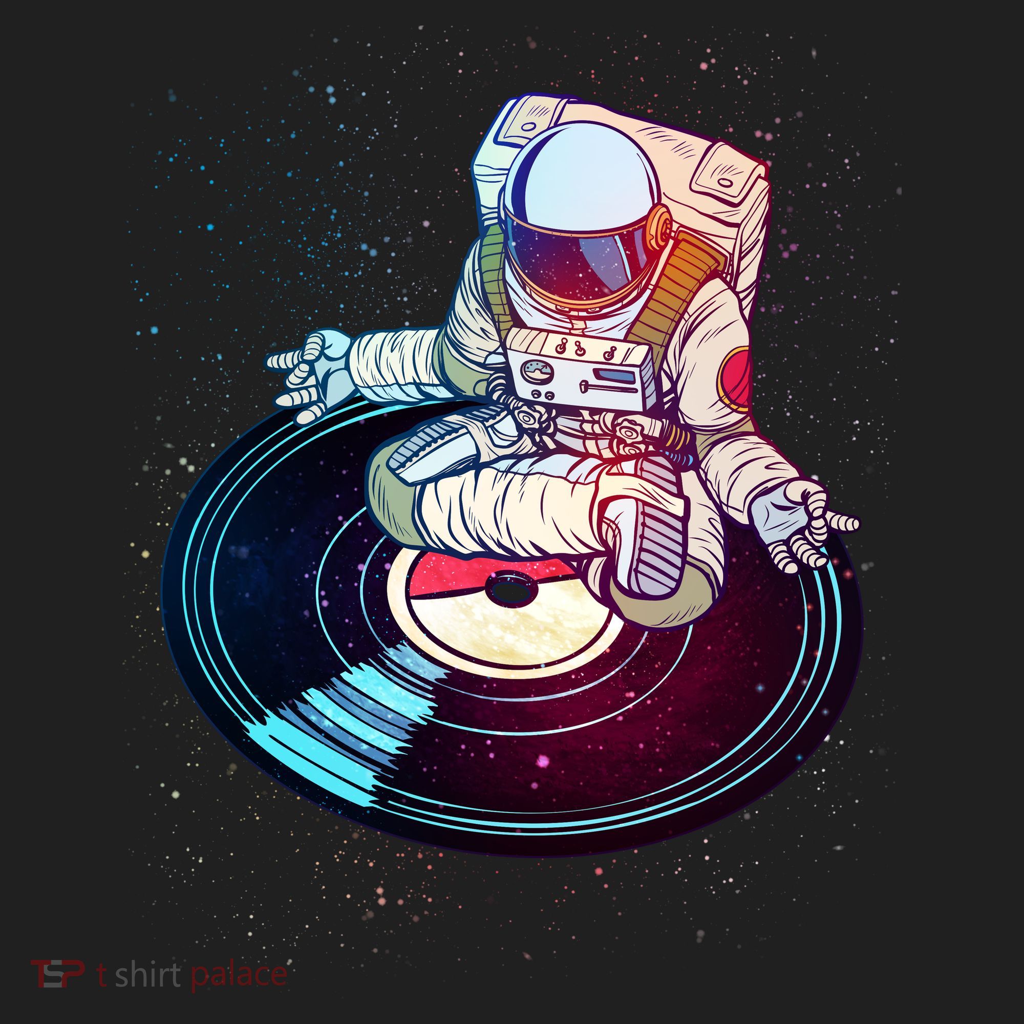 Astronaut Yoga Music Record Women's Sweatshirt