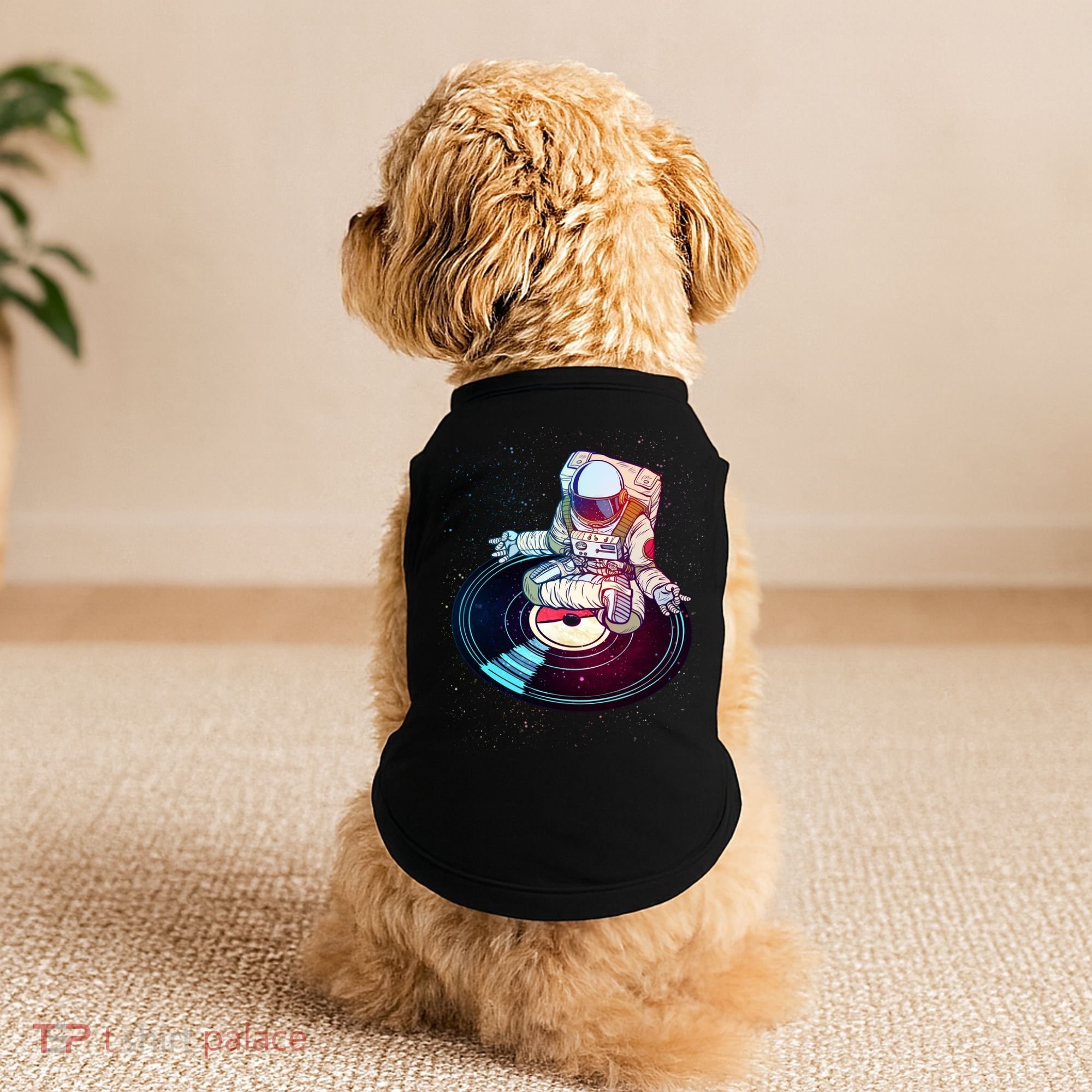 Astronaut Yoga Music Record Doggie Tank