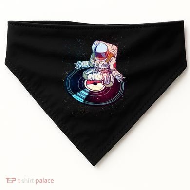 Astronaut Yoga Music Record USA-Made Doggie Bandana