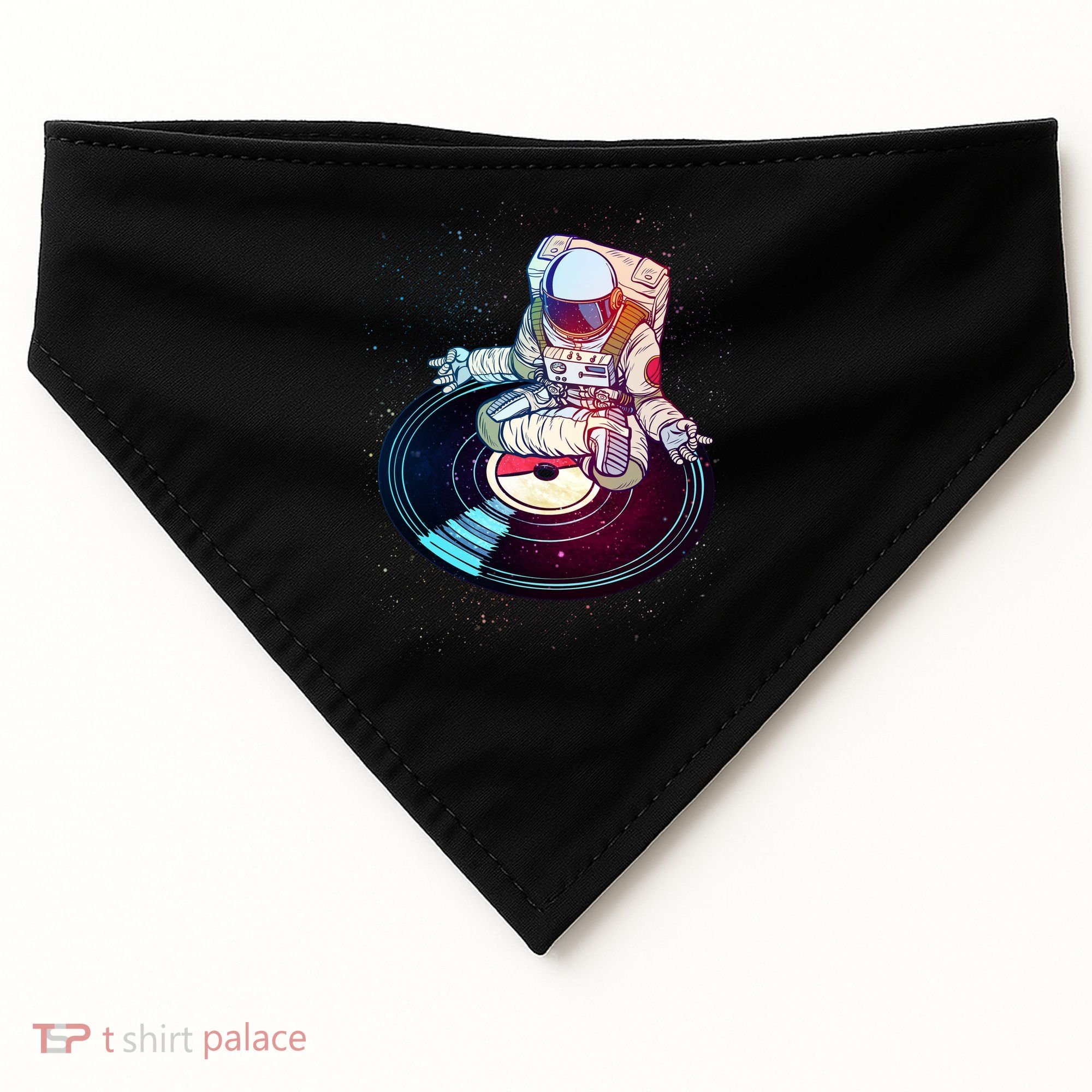 Astronaut Yoga Music Record USA-Made Doggie Bandana