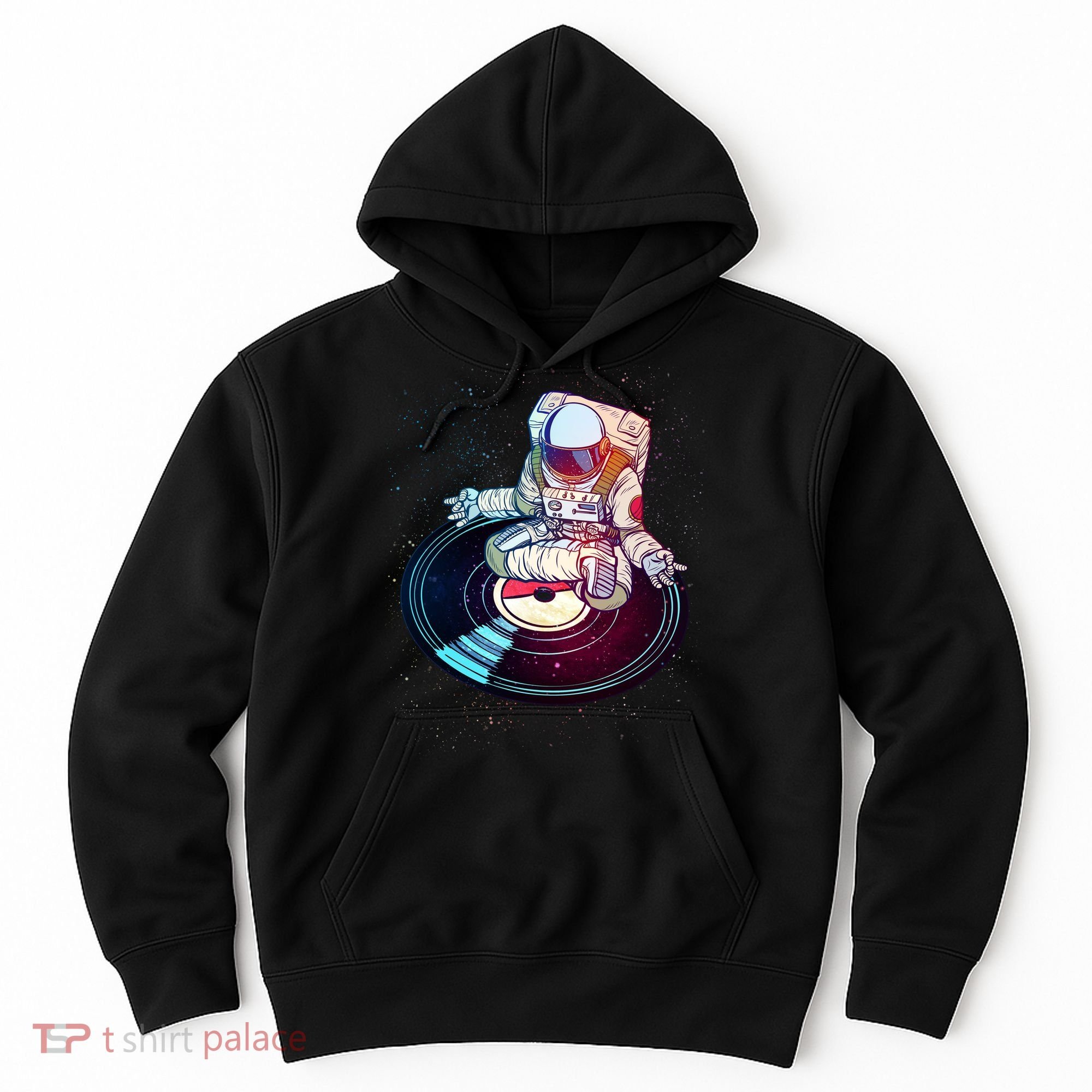 Astronaut Yoga Music Record Hoodie