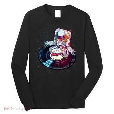 Astronaut Yoga Music Record Long Sleeve Shirt
