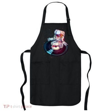 Astronaut Yoga Music Record Apron