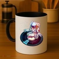 Astronaut Yoga Music Record Coffee Mug thumb 4