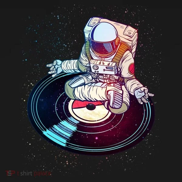 Astronaut Yoga Music Record Pajama Set