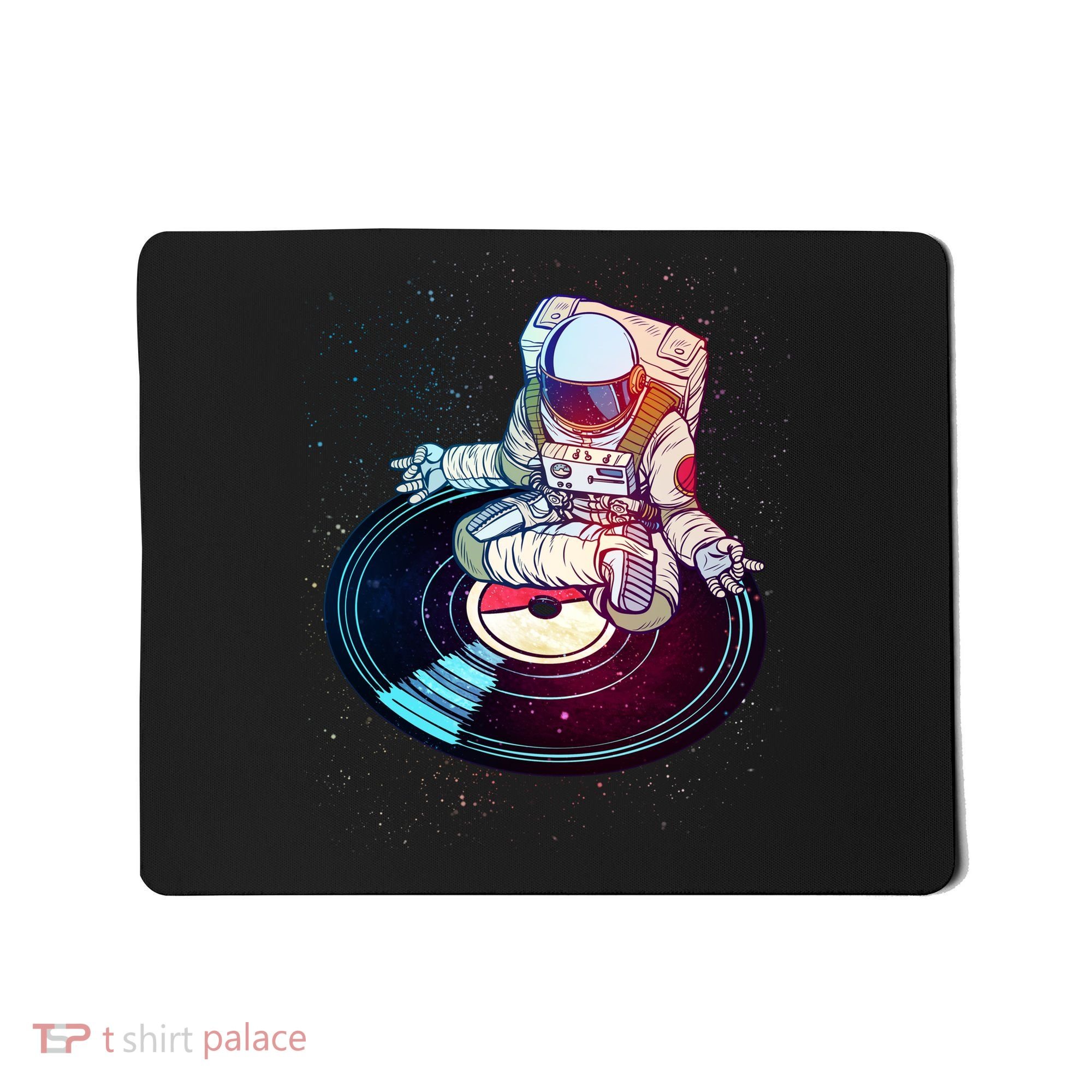 Astronaut Yoga Music Record Mousepad