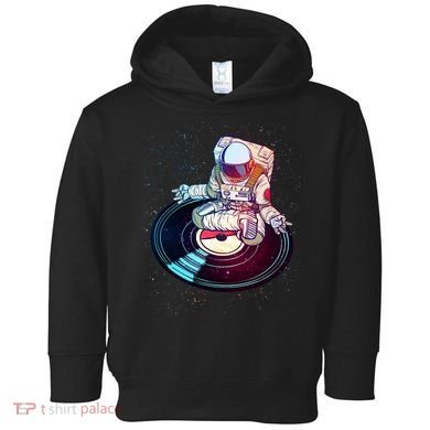 Astronaut Yoga Music Record Toddler Hoodie