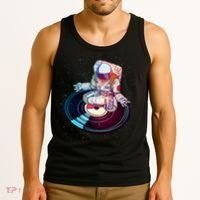 Astronaut Yoga Music Record Tank Top thumb 3