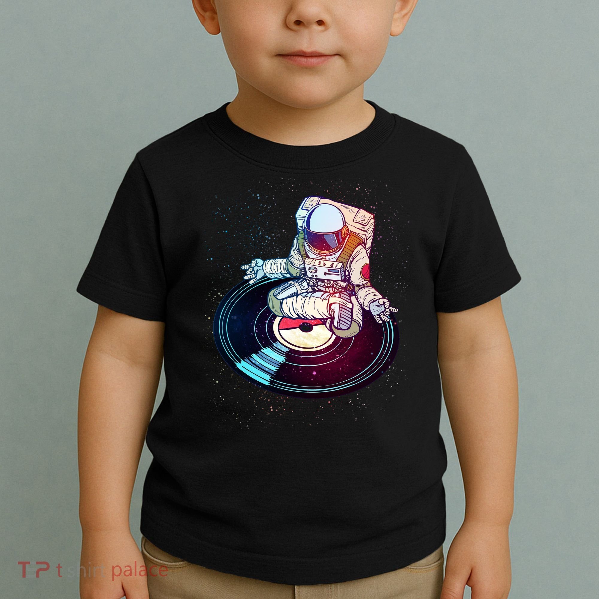 Astronaut Yoga Music Record Toddler T-Shirt