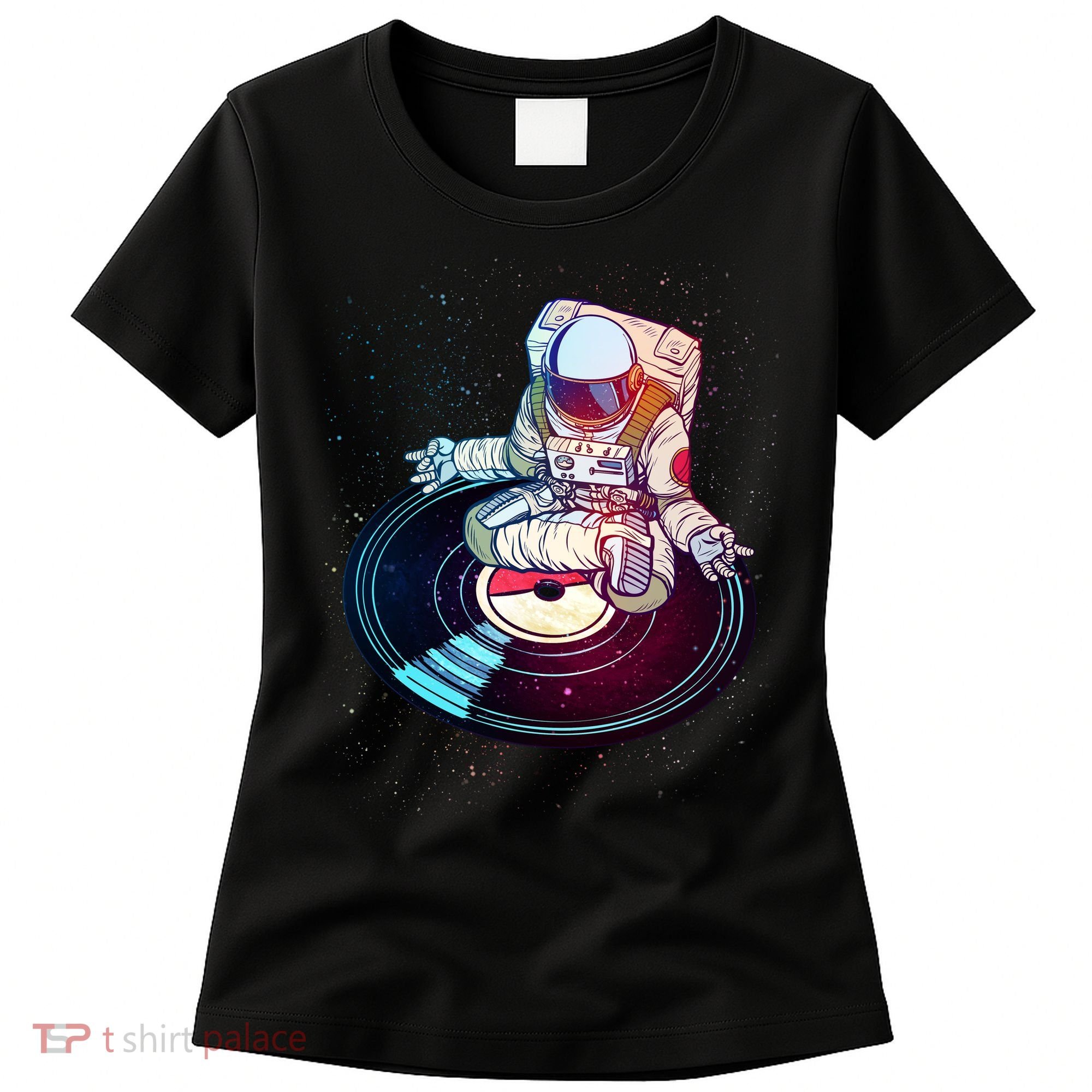 Astronaut Yoga Music Record Women's T-Shirt