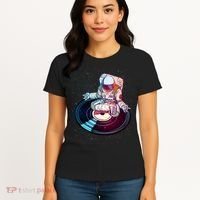 Astronaut Yoga Music Record Women's T-Shirt thumb 4