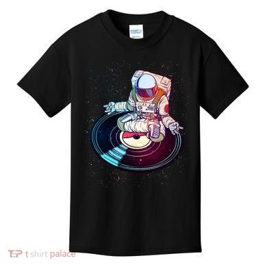 Astronaut Yoga Music Record Kids T-Shirt