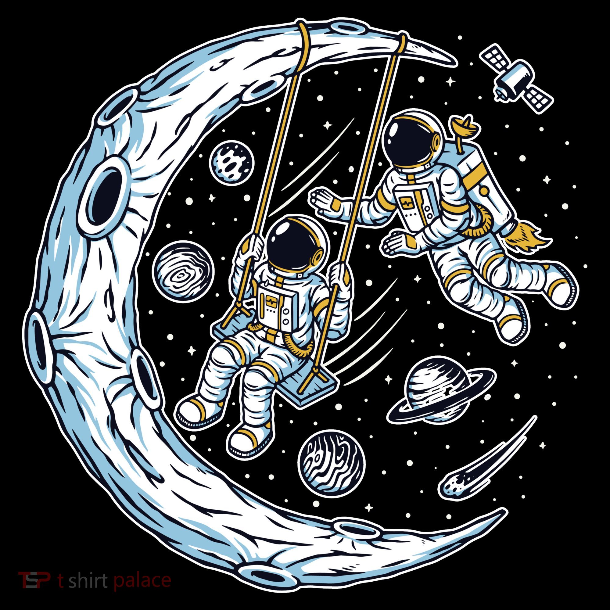 Astronauts Moon Swinging Backpack