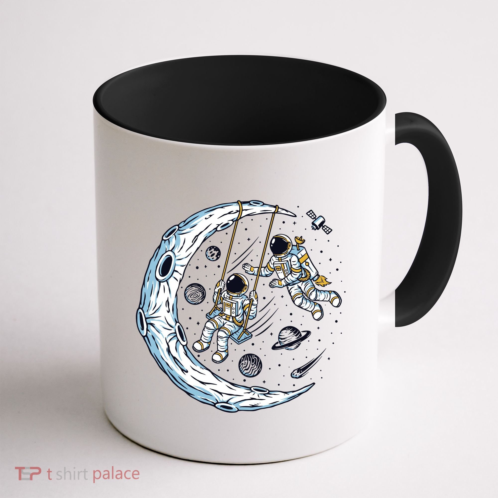 Astronauts Moon Swinging Coffee Mug