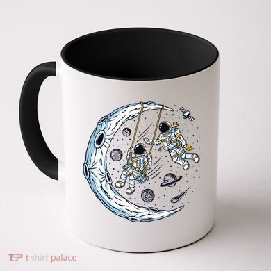 Astronauts Moon Swinging Coffee Mug