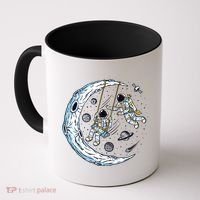 Astronauts Moon Swinging Coffee Mug thumb 0