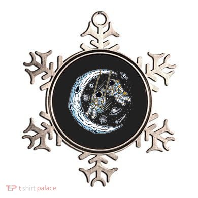 Astronauts Moon Swinging Ornament