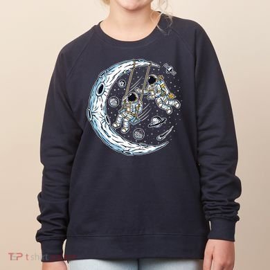 Astronauts Moon Swinging Women's Sweatshirt