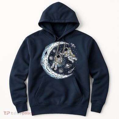 Astronauts Moon Swinging Hoodie