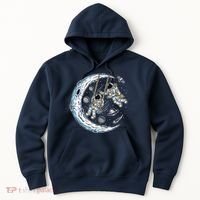 Astronauts Moon Swinging Hoodie thumb 0