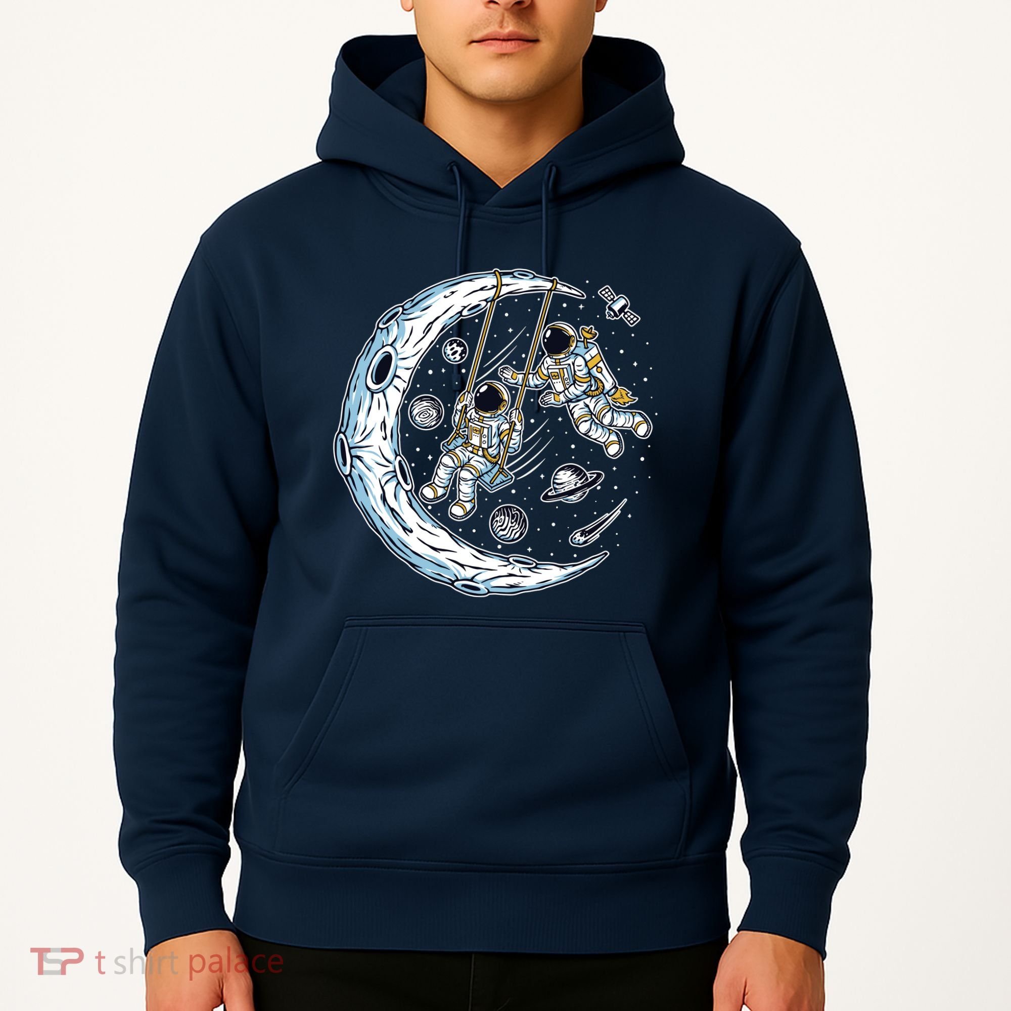 Astronauts Moon Swinging Hoodie