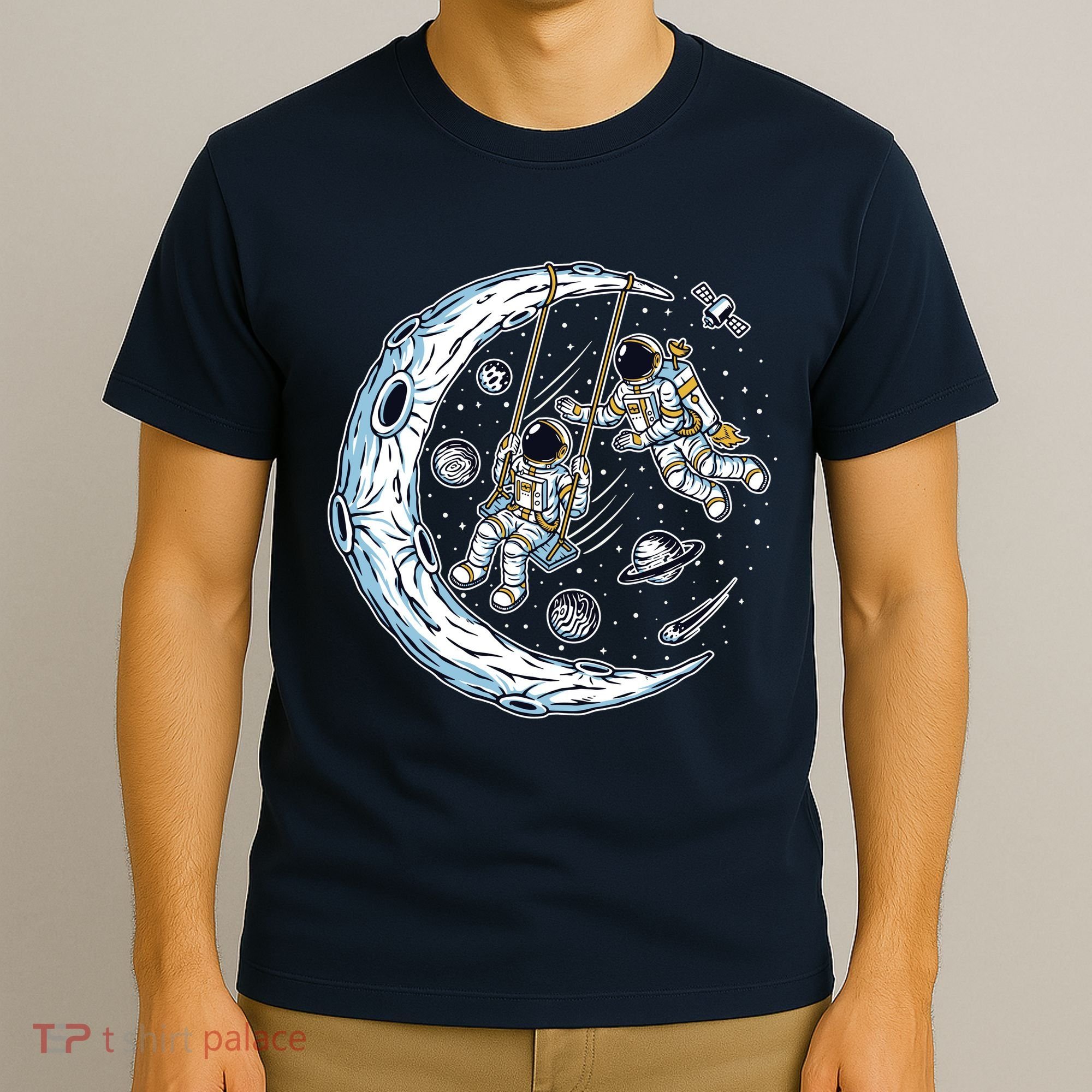 Astronauts Moon Swinging T-Shirt
