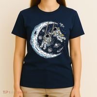 Astronauts Moon Swinging T-Shirt thumb 4