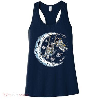 Astronauts Moon Swinging Women's Tank Top