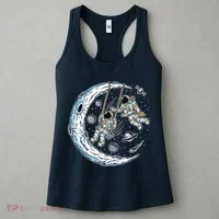 Astronauts Moon Swinging Women's Tank Top thumb 3